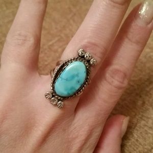 Turquoise ring sterling silver